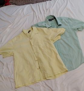 Nat Nast Medium 70% Silk Blend Pair of Shirts